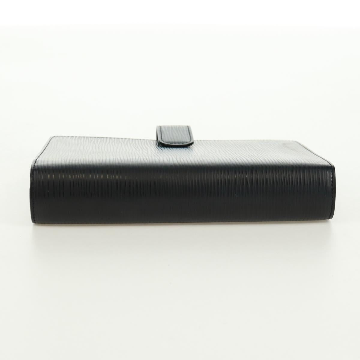 LOUIS VUITTON Epi Agenda MM Day Planner Cover Black R20042 LV Auth 157811