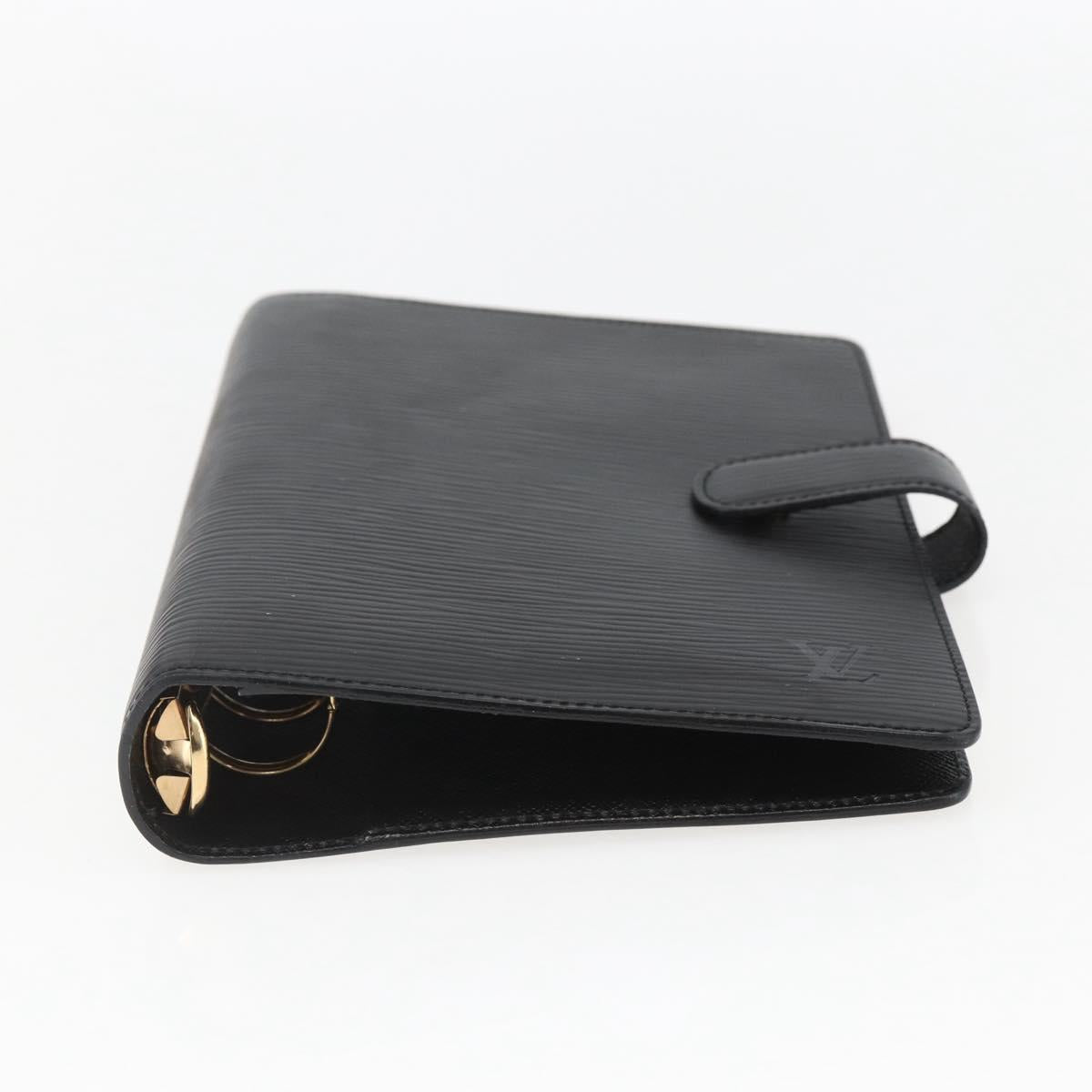 LOUIS VUITTON Epi Agenda MM Day Planner Cover Black R20042 LV Auth 157811