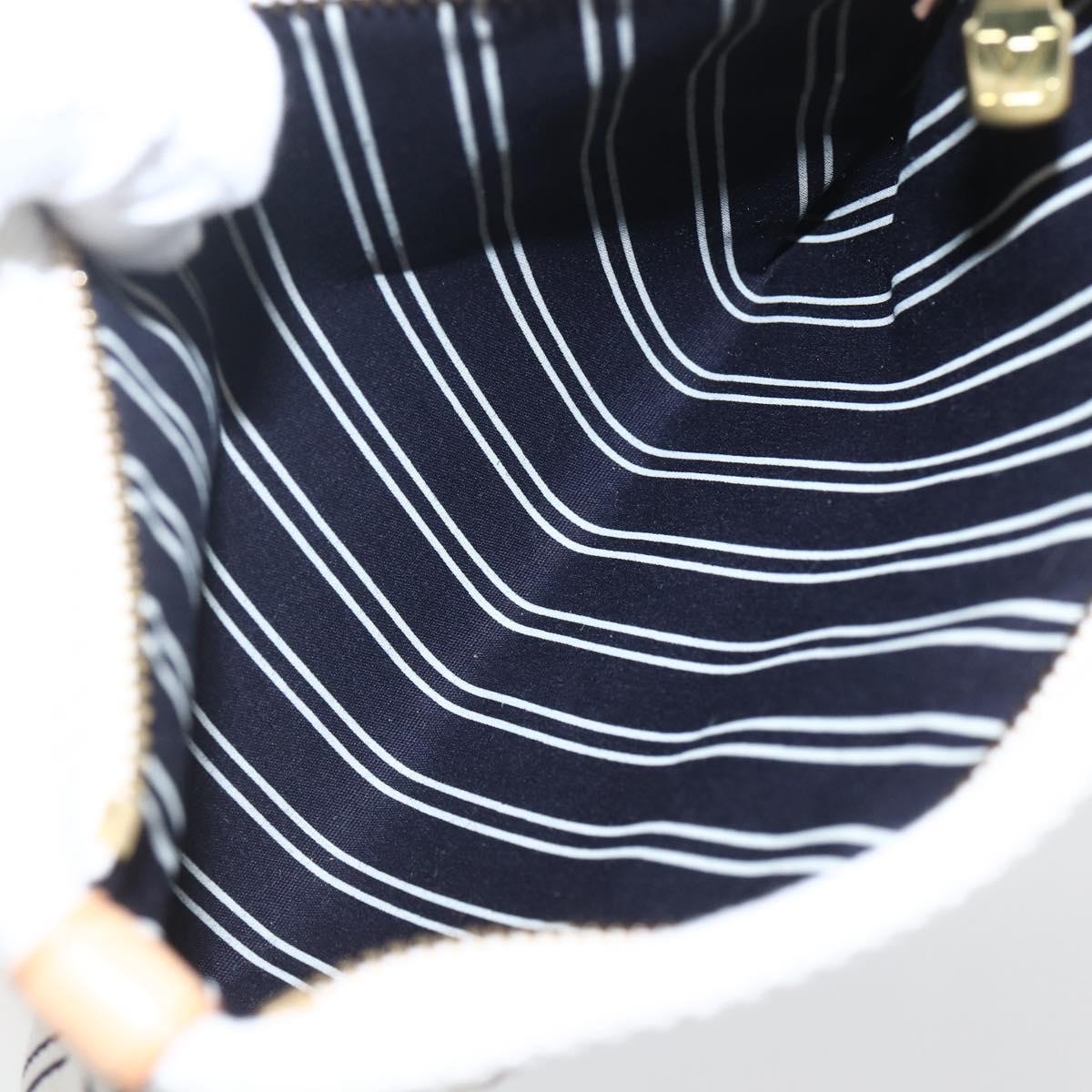 LOUIS VUITTON Antigua Pochette Platform PM Pouch White M40069 LV Auth 157812V