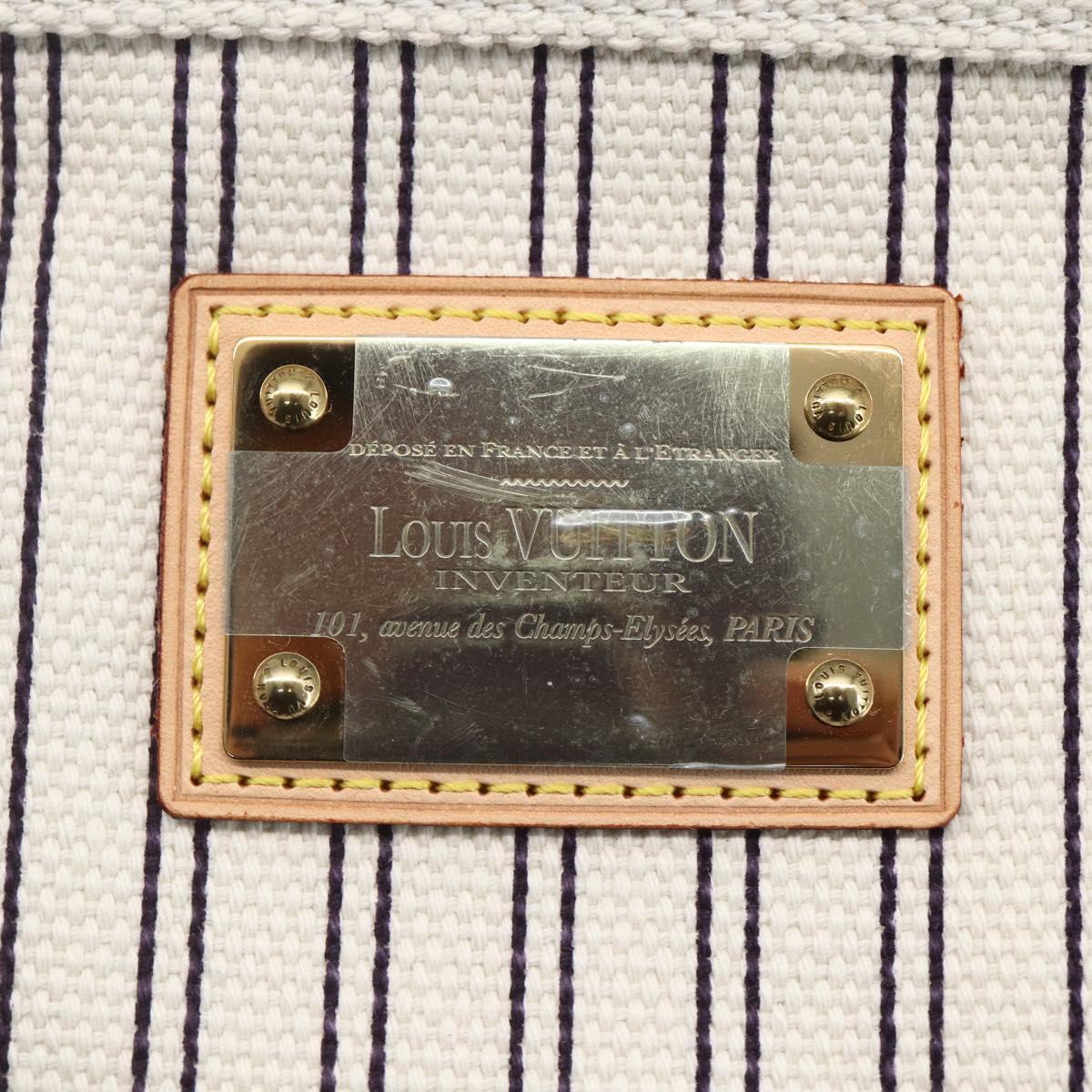 LOUIS VUITTON Antigua Pochette Platform PM Pouch White M40069 LV Auth 157812V