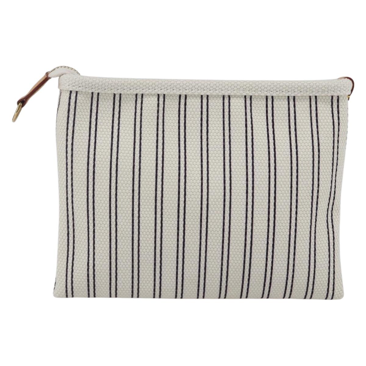 LOUIS VUITTON Antigua Pochette Platform PM Pouch White M40069 LV Auth 157812V