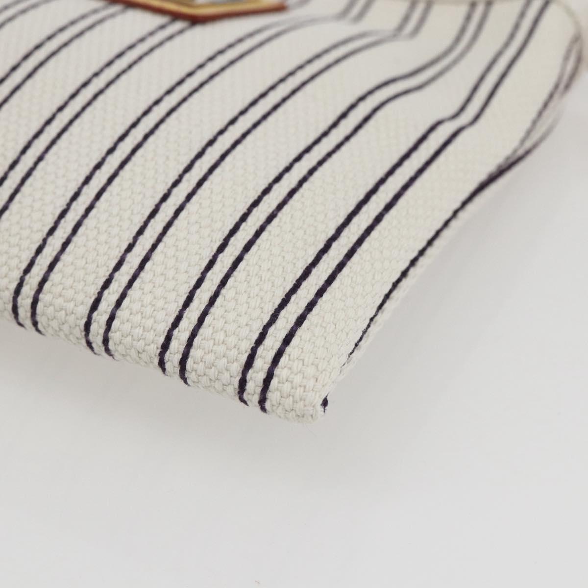 LOUIS VUITTON Antigua Pochette Platform PM Pouch White M40069 LV Auth 157812V