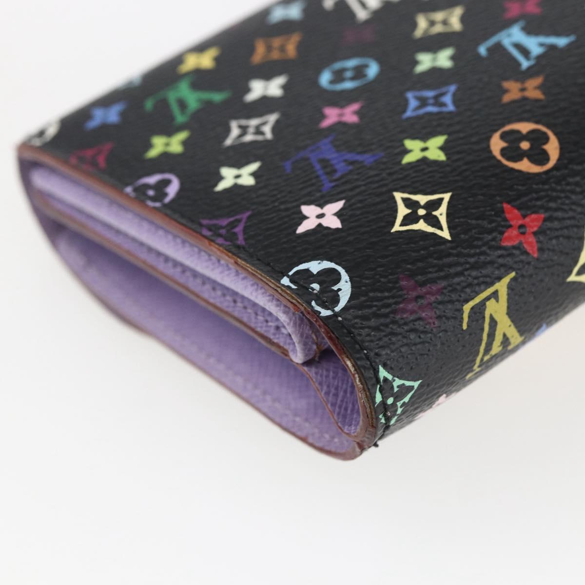 LOUIS VUITTON Multicolor Portefeuille Joy Wallet Black M60282 LV Auth 157816V