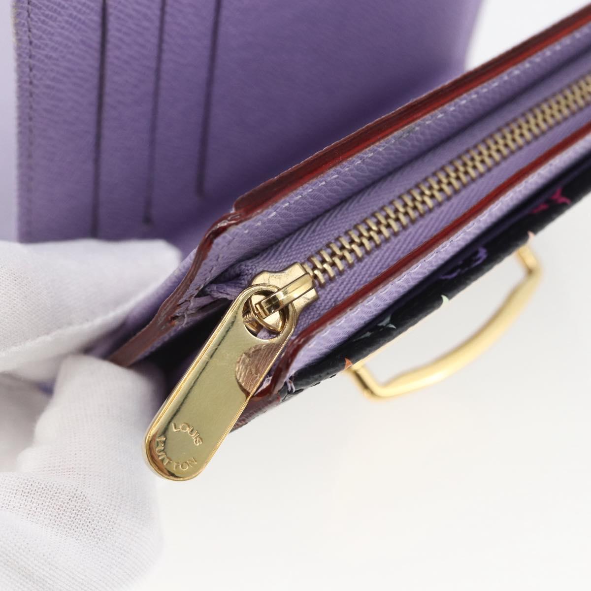 LOUIS VUITTON Multicolor Portefeuille Joy Wallet Black M60282 LV Auth 157816A