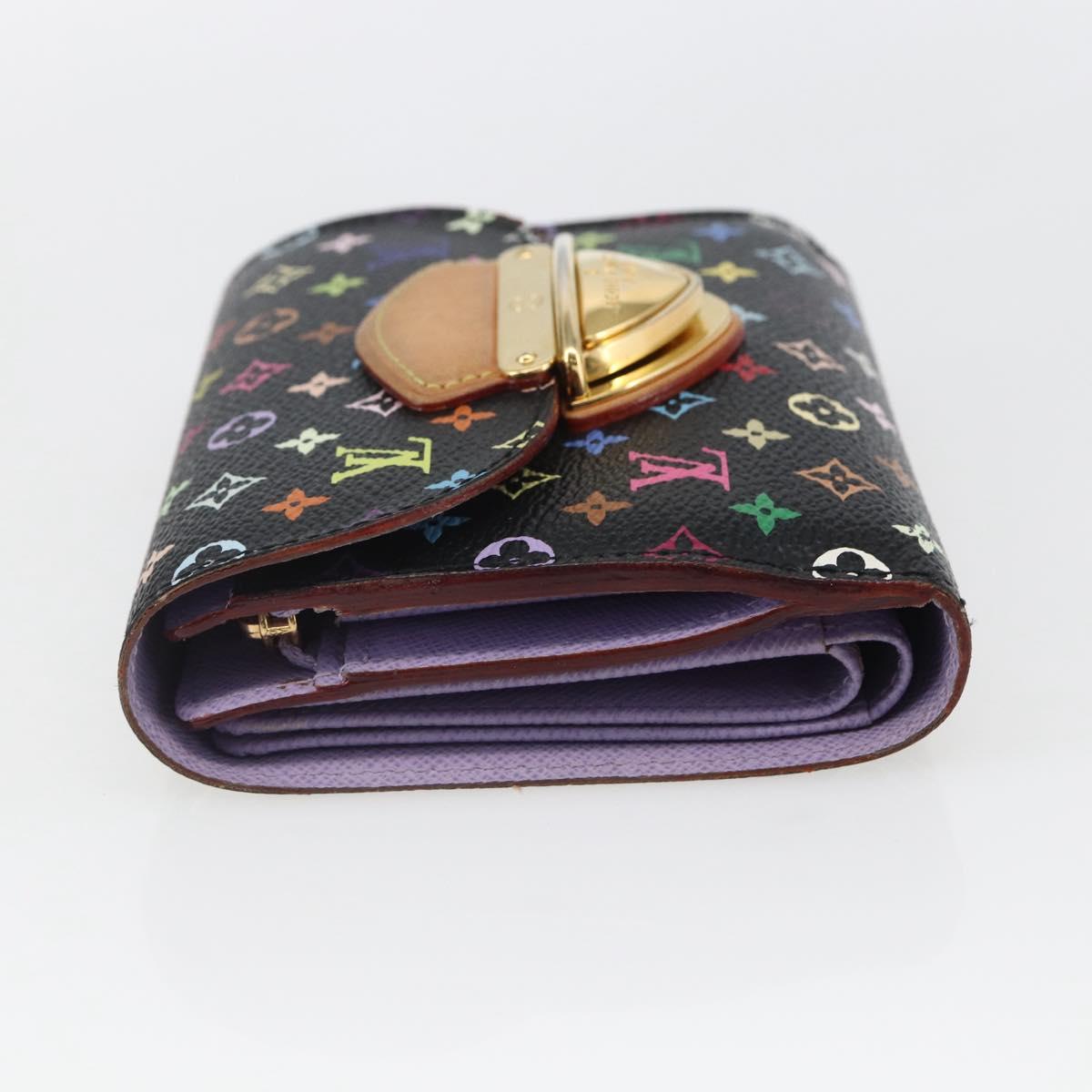 LOUIS VUITTON Multicolor Portefeuille Joy Wallet Black M60282 LV Auth 157816V
