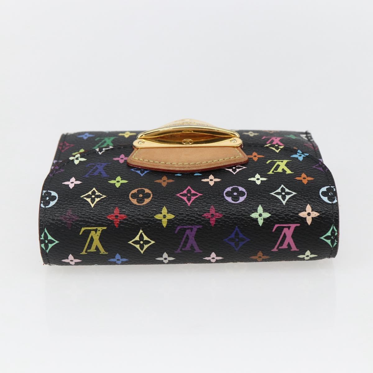 LOUIS VUITTON Multicolor Portefeuille Joy Wallet Black M60282 LV Auth 157816V