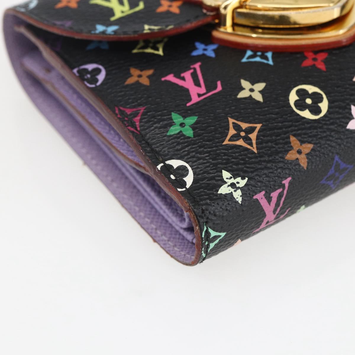 LOUIS VUITTON Multicolor Portefeuille Joy Wallet Black M60282 LV Auth 157816V