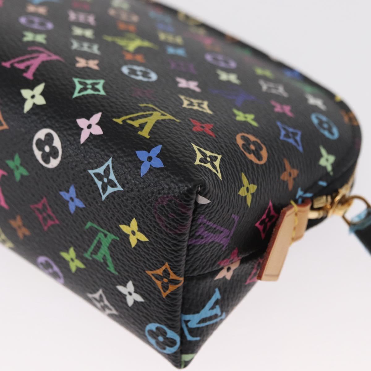 LOUIS VUITTON Monogram Multicolor Pochette Pouch Black M47355 LV Auth 157817SM