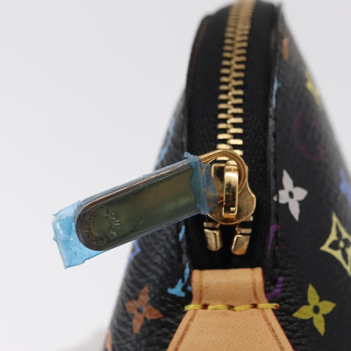 LOUIS VUITTON Monogram Multicolor Pochette Pouch Black M47355 LV Auth 157817SM