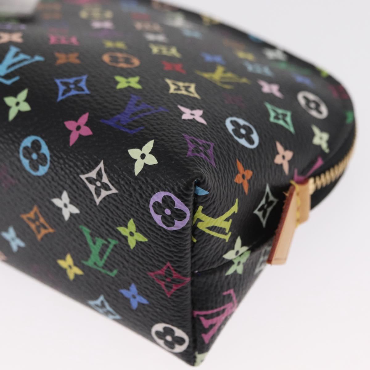 LOUIS VUITTON Monogram Multicolor Pochette Pouch Black M47355 LV Auth 157817SM