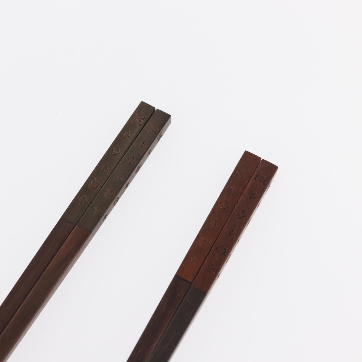 LOUIS VUITTON Monogram Baguette Chop Sticks Wood VIP Only M99171 LV Auth 157821M
