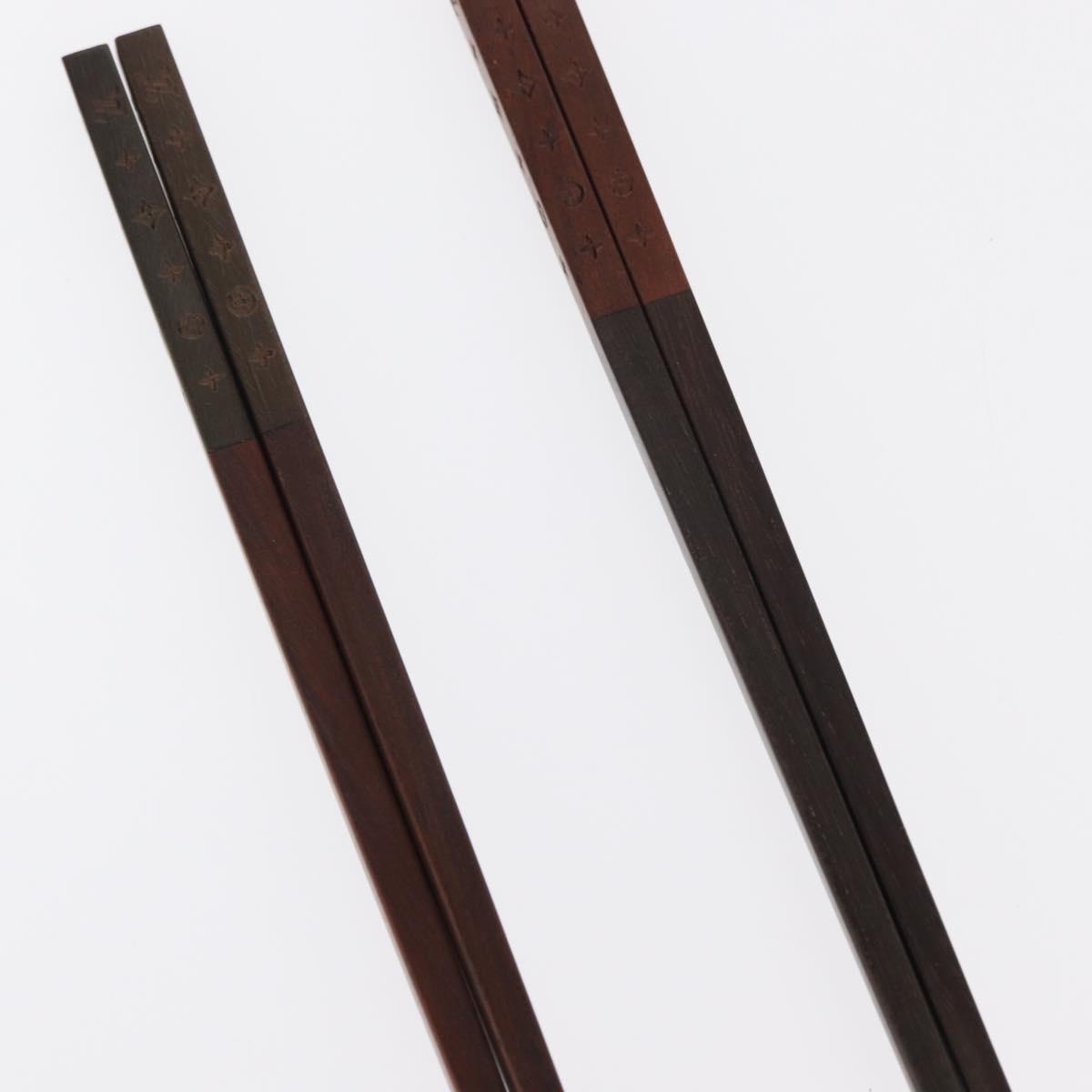 LOUIS VUITTON Monogram Baguette Chop Sticks Wood VIP Only M99171 LV Auth 157821M