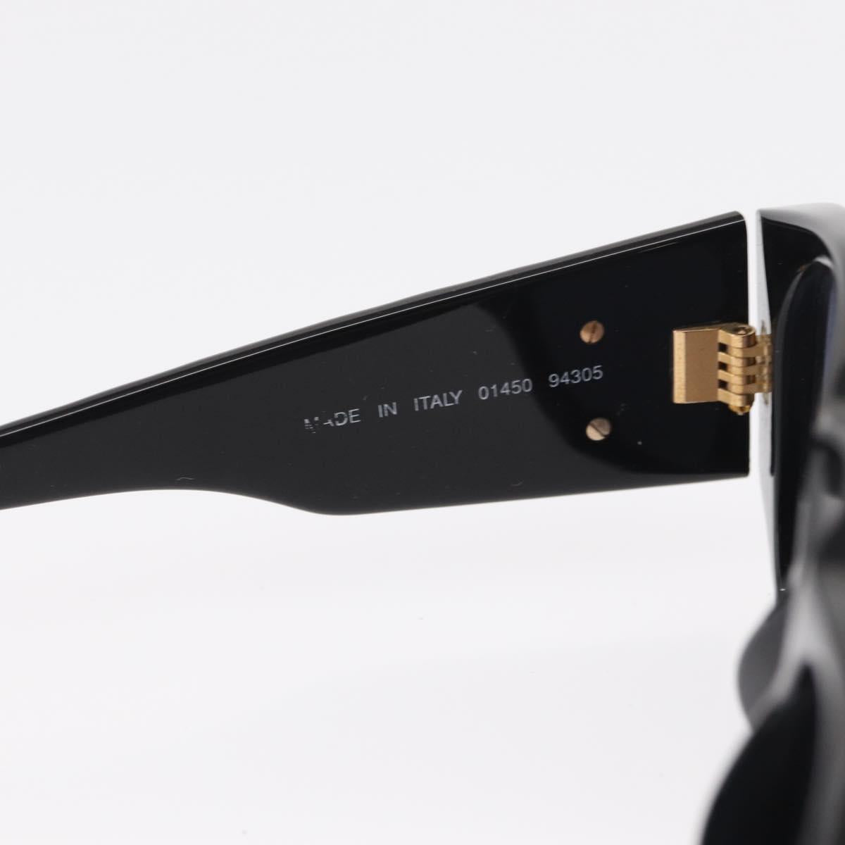CHANEL COCO Mark Sunglasses plastic Black CC Auth 157822