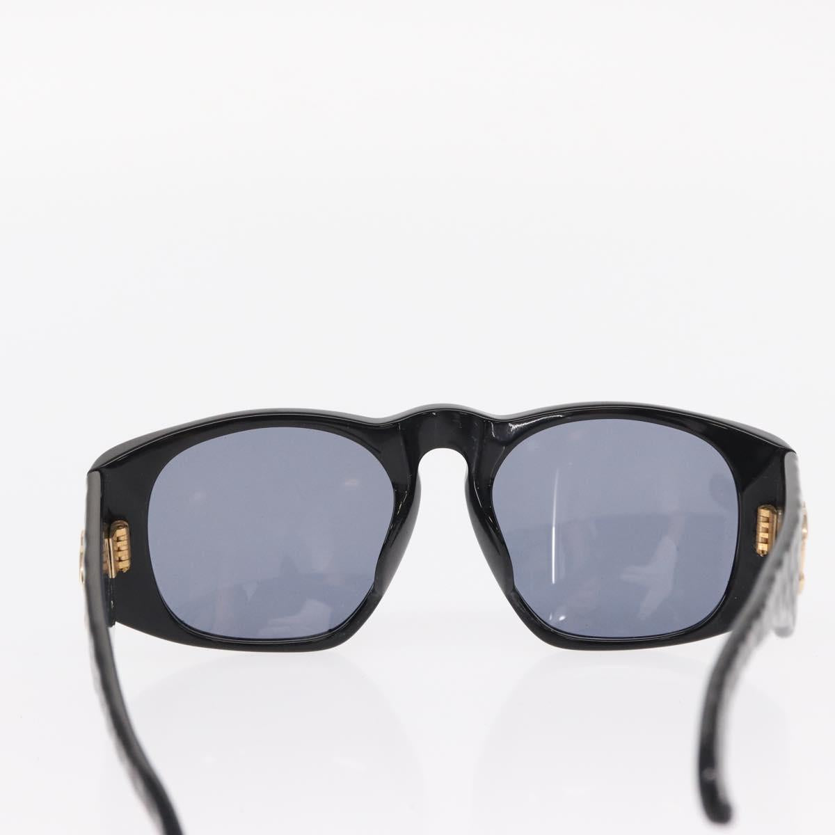 CHANEL COCO Mark Sunglasses plastic Black CC Auth 157822