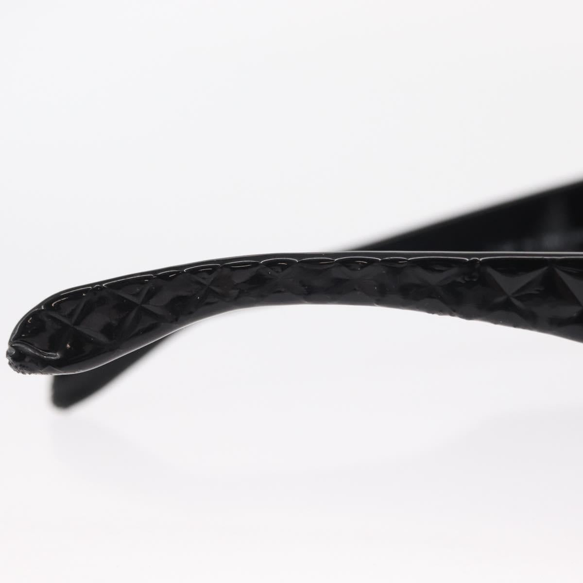 CHANEL COCO Mark Sunglasses plastic Black CC Auth 157822