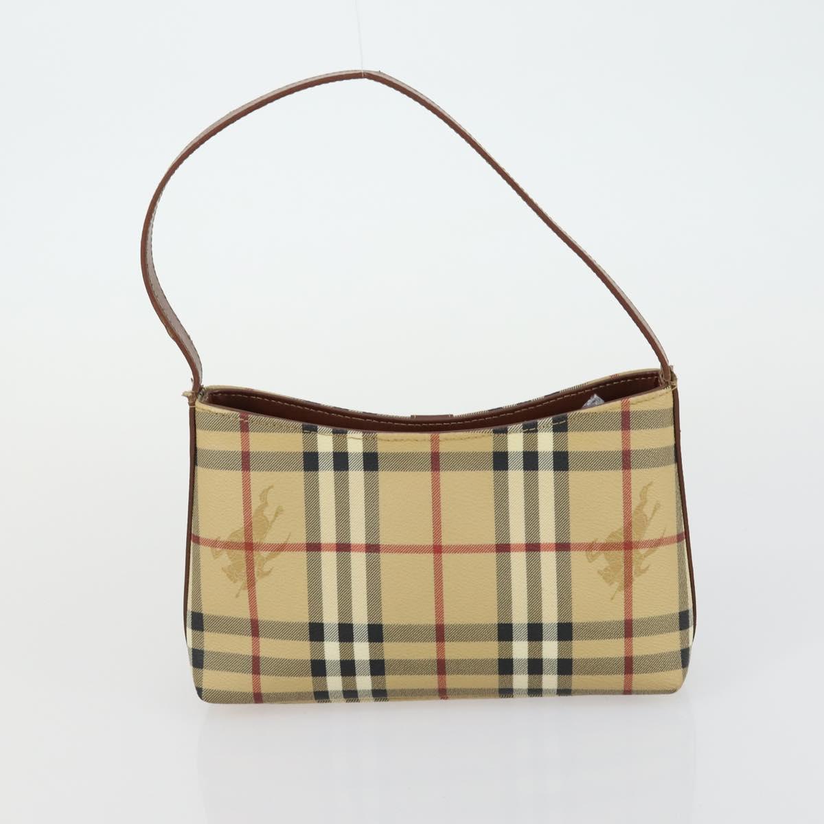 CELINE Burberry Shoulder Bag Leather PVC 2 Set Brown Black Auth 157832