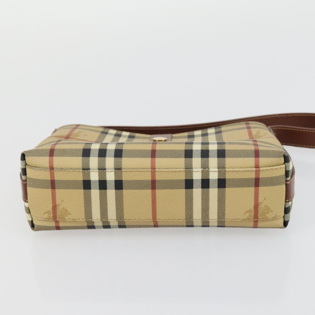 CELINE Burberry Shoulder Bag Leather PVC 2 Set Brown Black Auth 157832