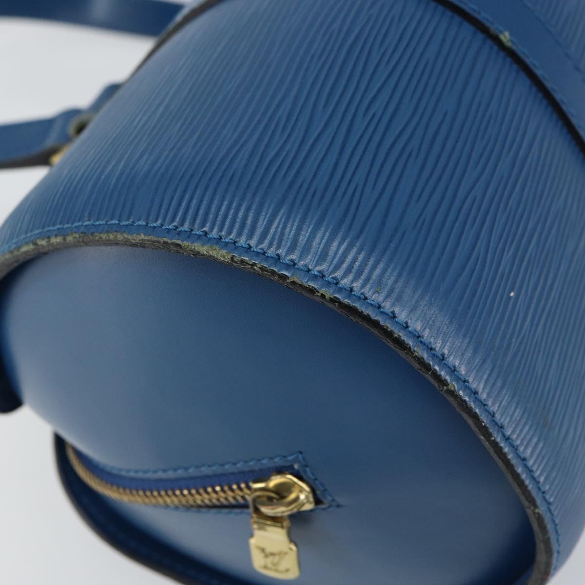 LOUIS VUITTON Epi Soufflot Hand Bag Blue M52225 LV Auth 157853