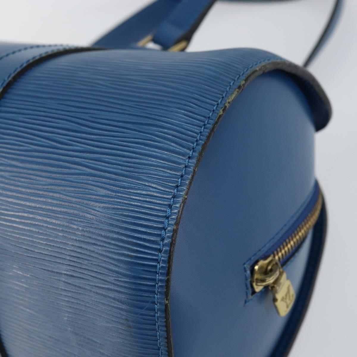 LOUIS VUITTON Epi Soufflot Hand Bag Blue M52225 LV Auth 157853