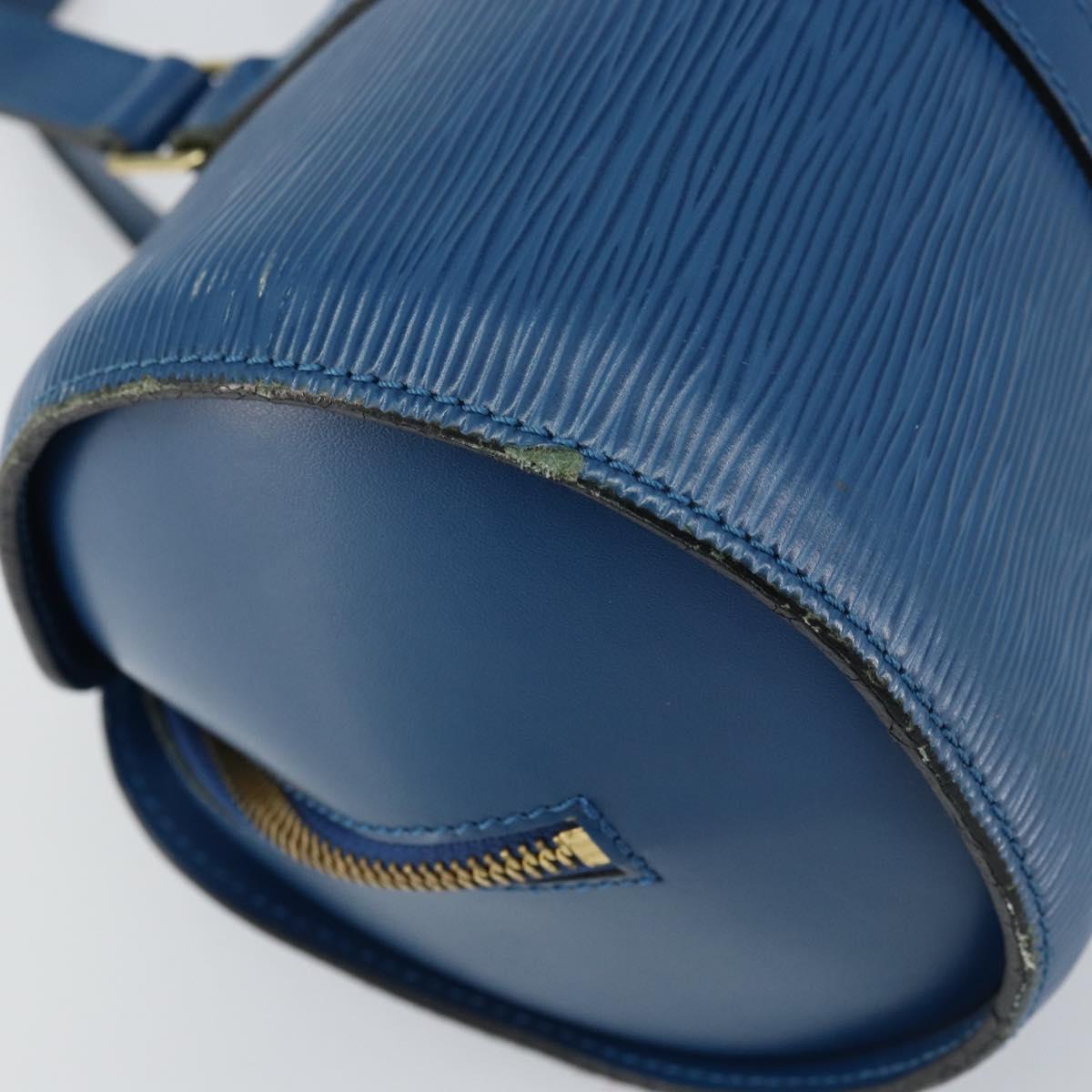 LOUIS VUITTON Epi Soufflot Hand Bag Blue M52225 LV Auth 157853