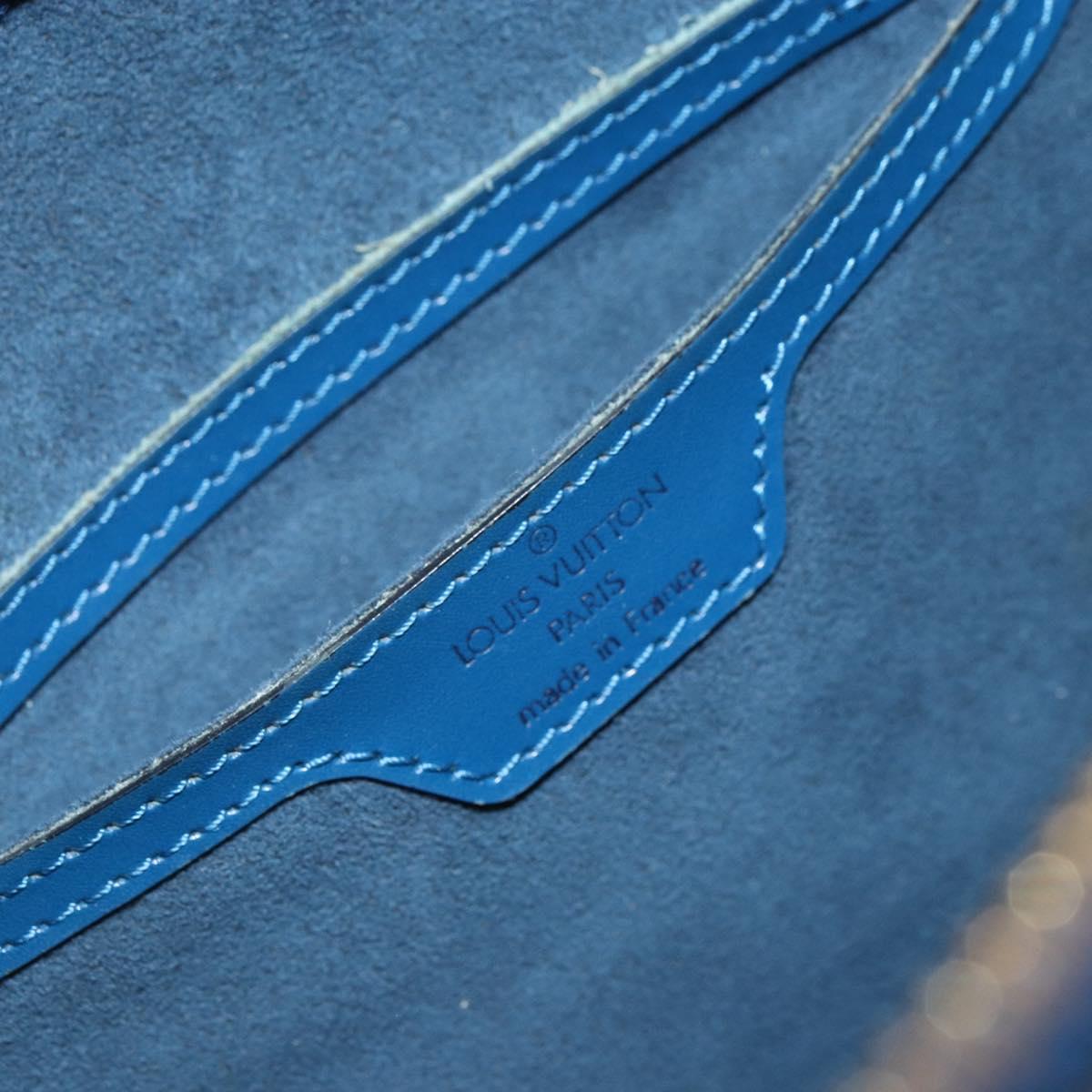 LOUIS VUITTON Epi Soufflot Hand Bag Blue M52225 LV Auth 157853