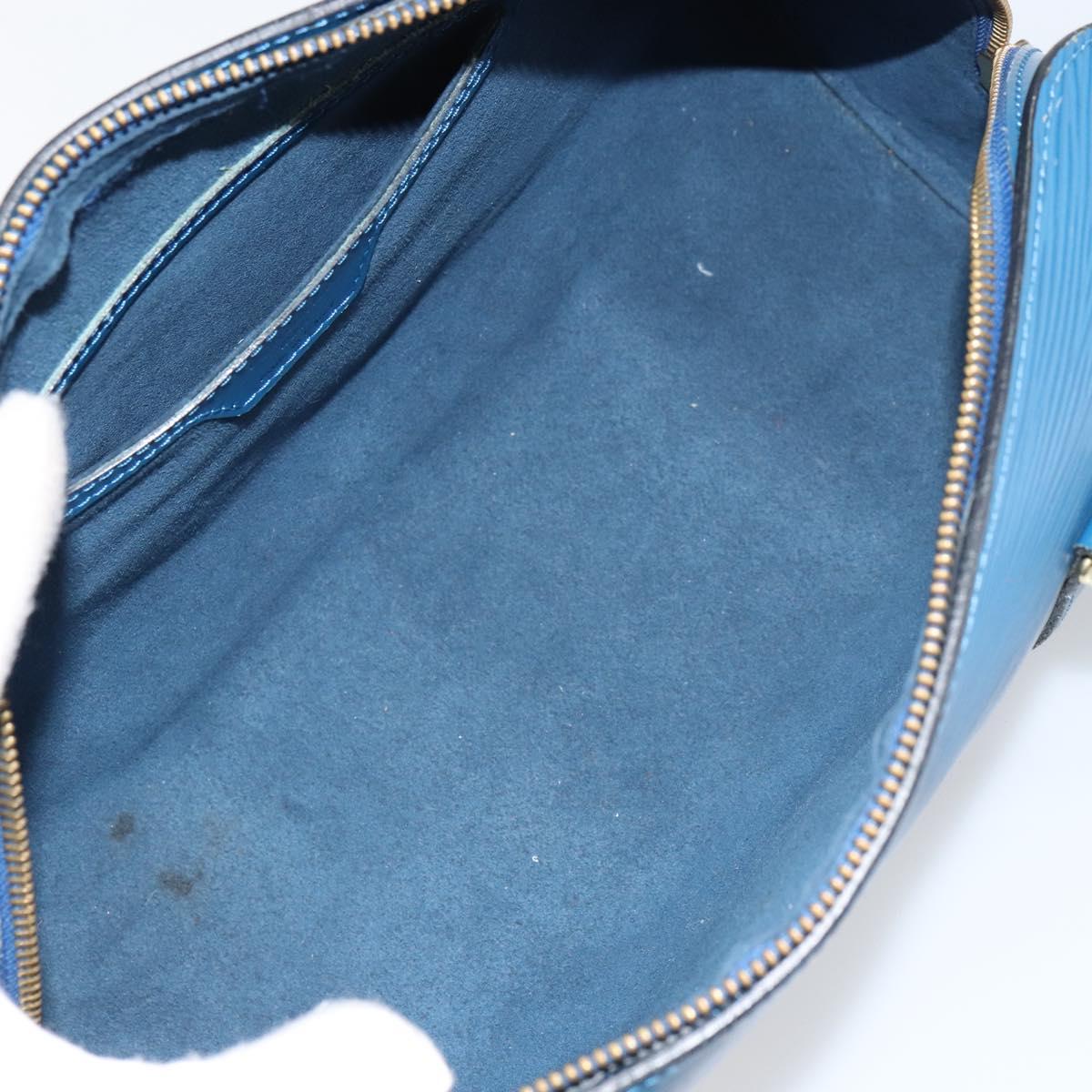 LOUIS VUITTON Epi Soufflot Hand Bag Blue M52225 LV Auth 157853