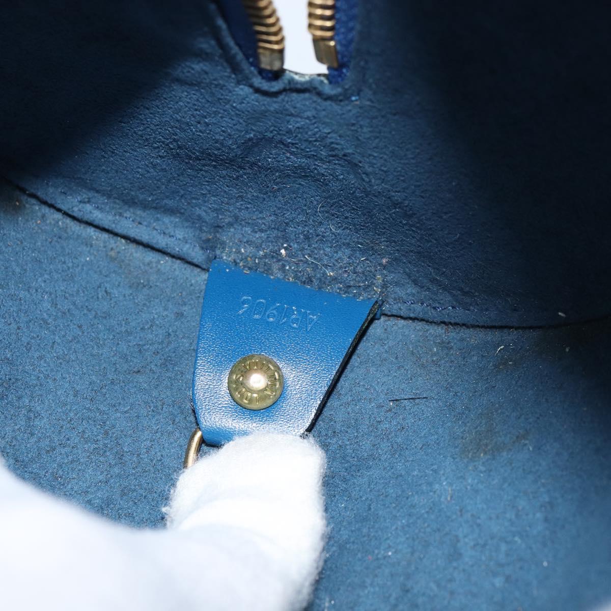 LOUIS VUITTON Epi Soufflot Hand Bag Blue M52225 LV Auth 157853