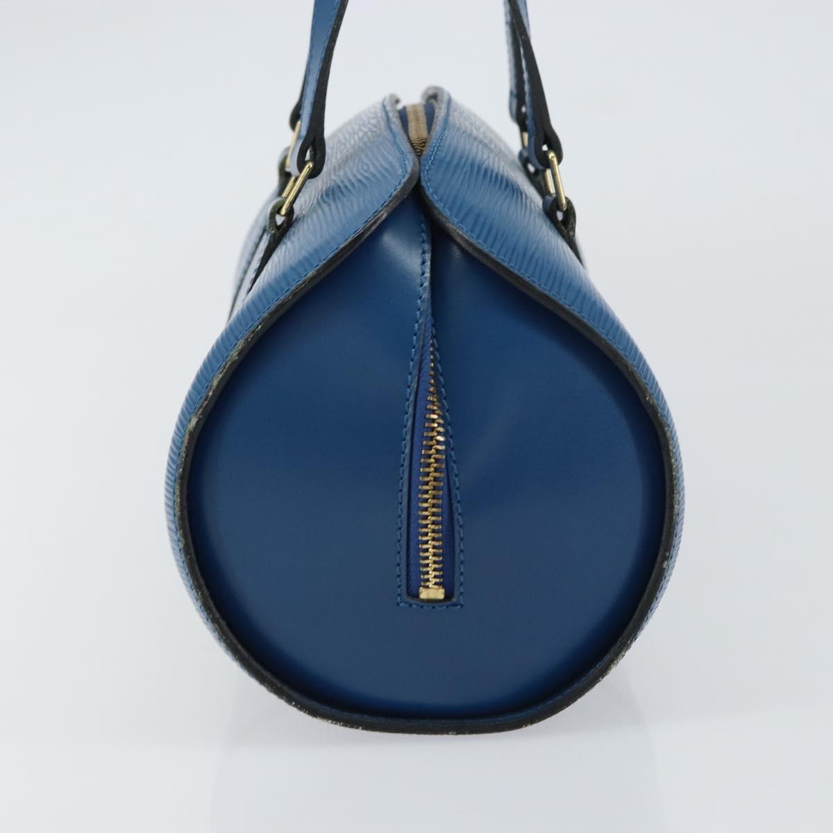 LOUIS VUITTON Epi Soufflot Hand Bag Blue M52225 LV Auth 157853
