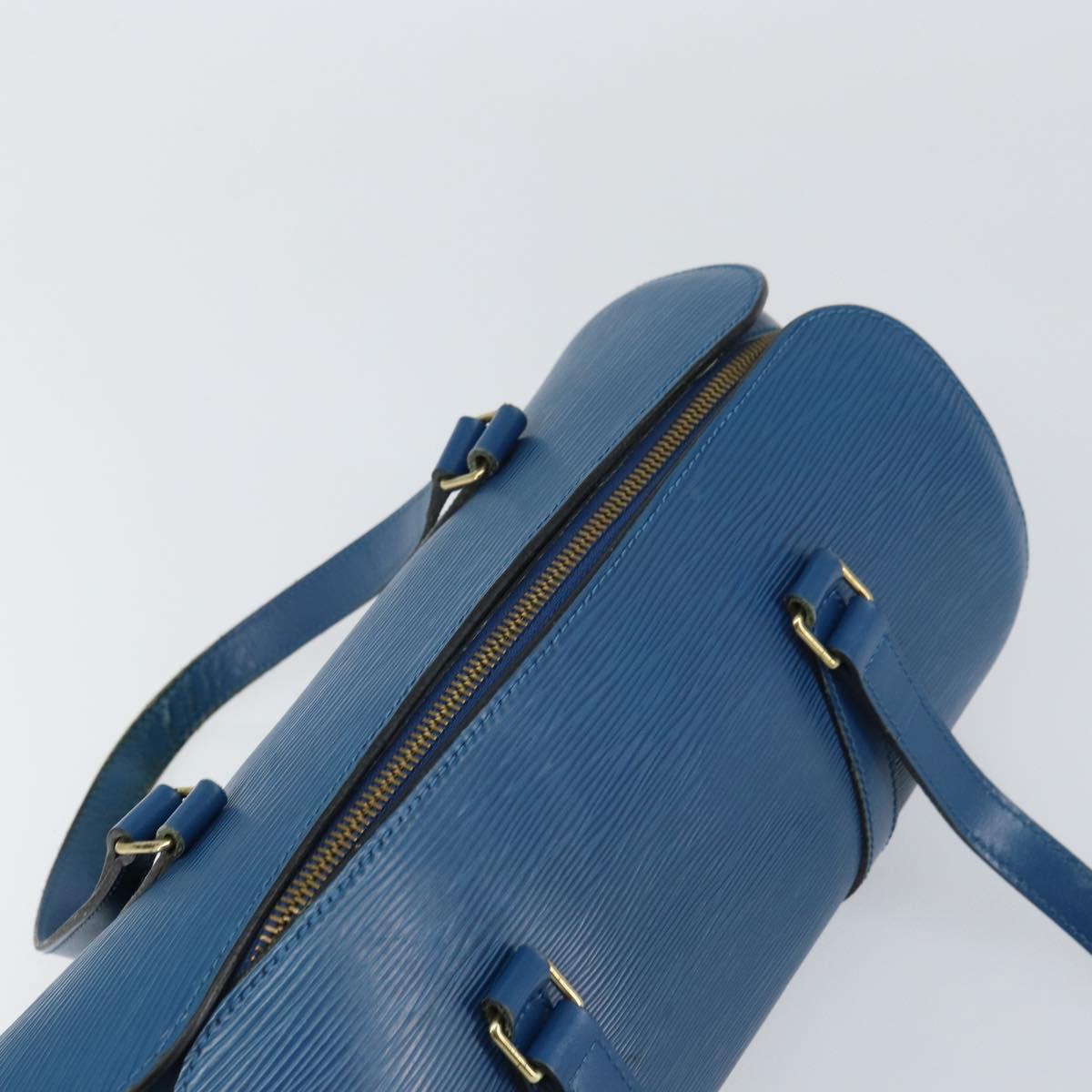 LOUIS VUITTON Epi Soufflot Hand Bag Blue M52225 LV Auth 157853