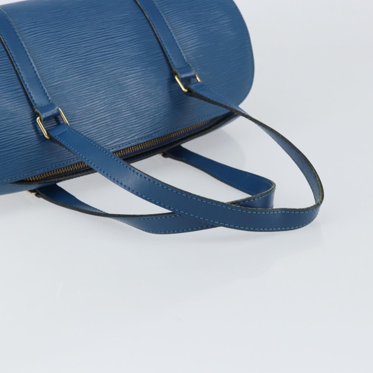 LOUIS VUITTON Epi Soufflot Hand Bag Blue M52225 LV Auth 157853