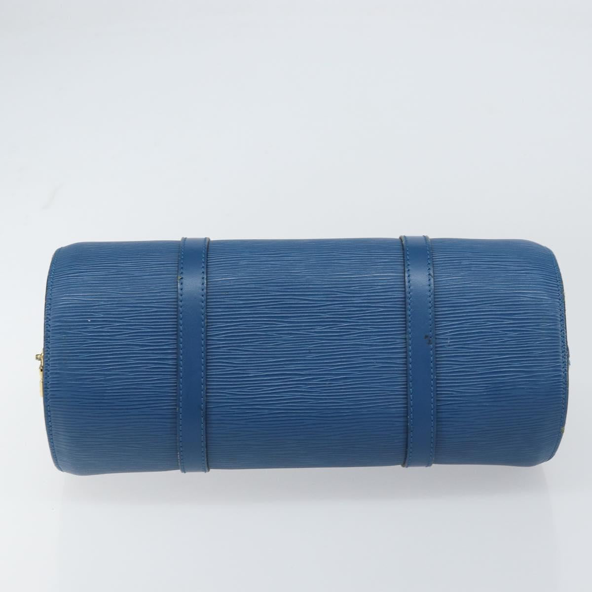 LOUIS VUITTON Epi Soufflot Hand Bag Blue M52225 LV Auth 157853