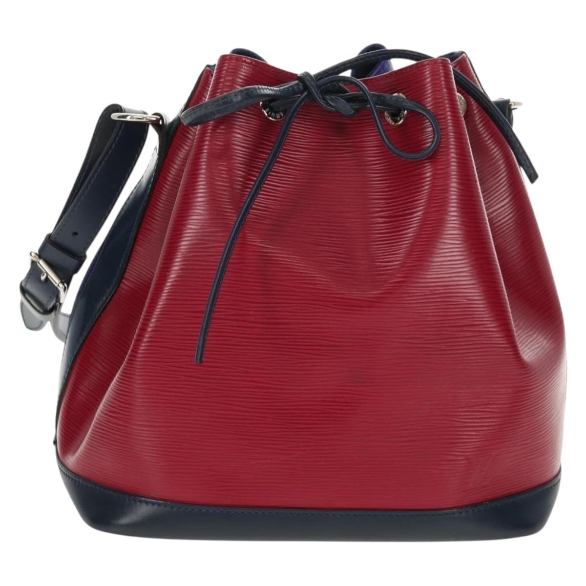 LOUIS VUITTON Epi Petit Noe Shoulder Bag Tricolor Purple Red Navy Auth 157854V