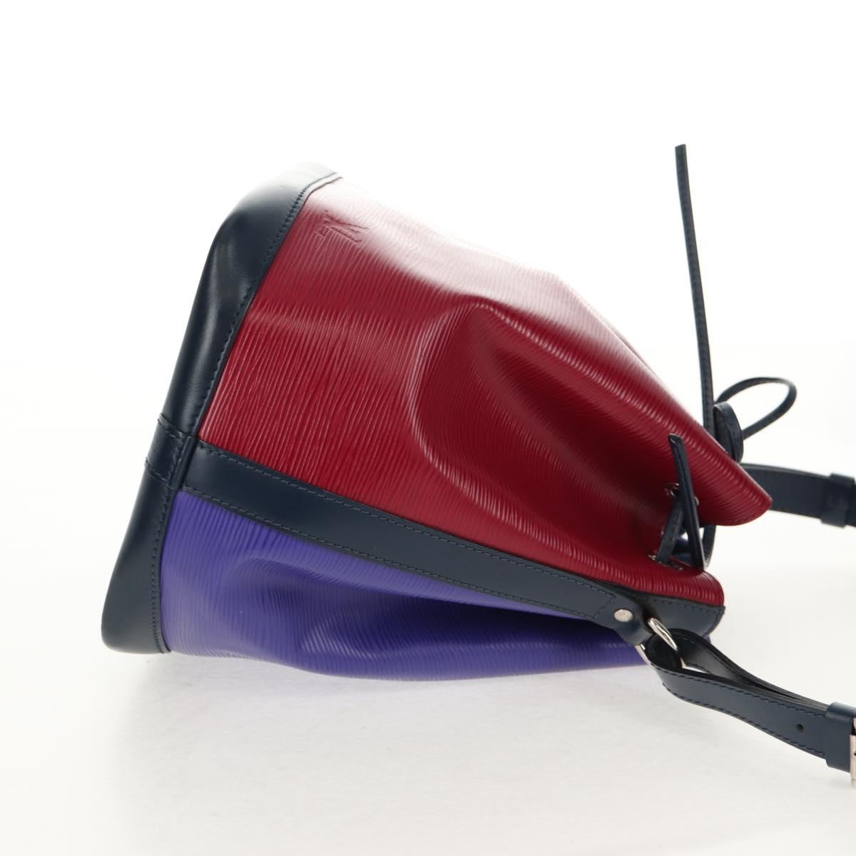 LOUIS VUITTON Epi Petit Noe Shoulder Bag Tricolor Purple Red Navy Auth 157854V
