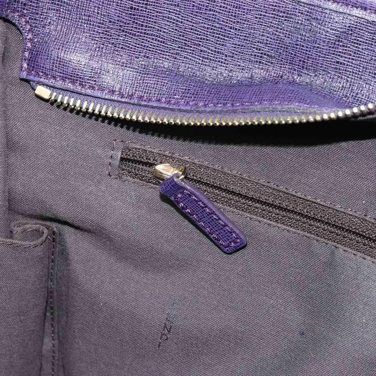 FENDI Zucca Canvas Tote Bag Black Brown Purple Auth 157871
