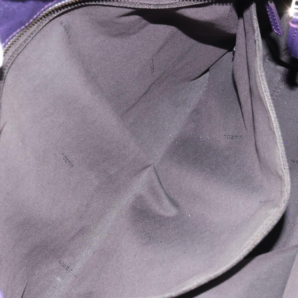 FENDI Zucca Canvas Tote Bag Black Brown Purple Auth 157871