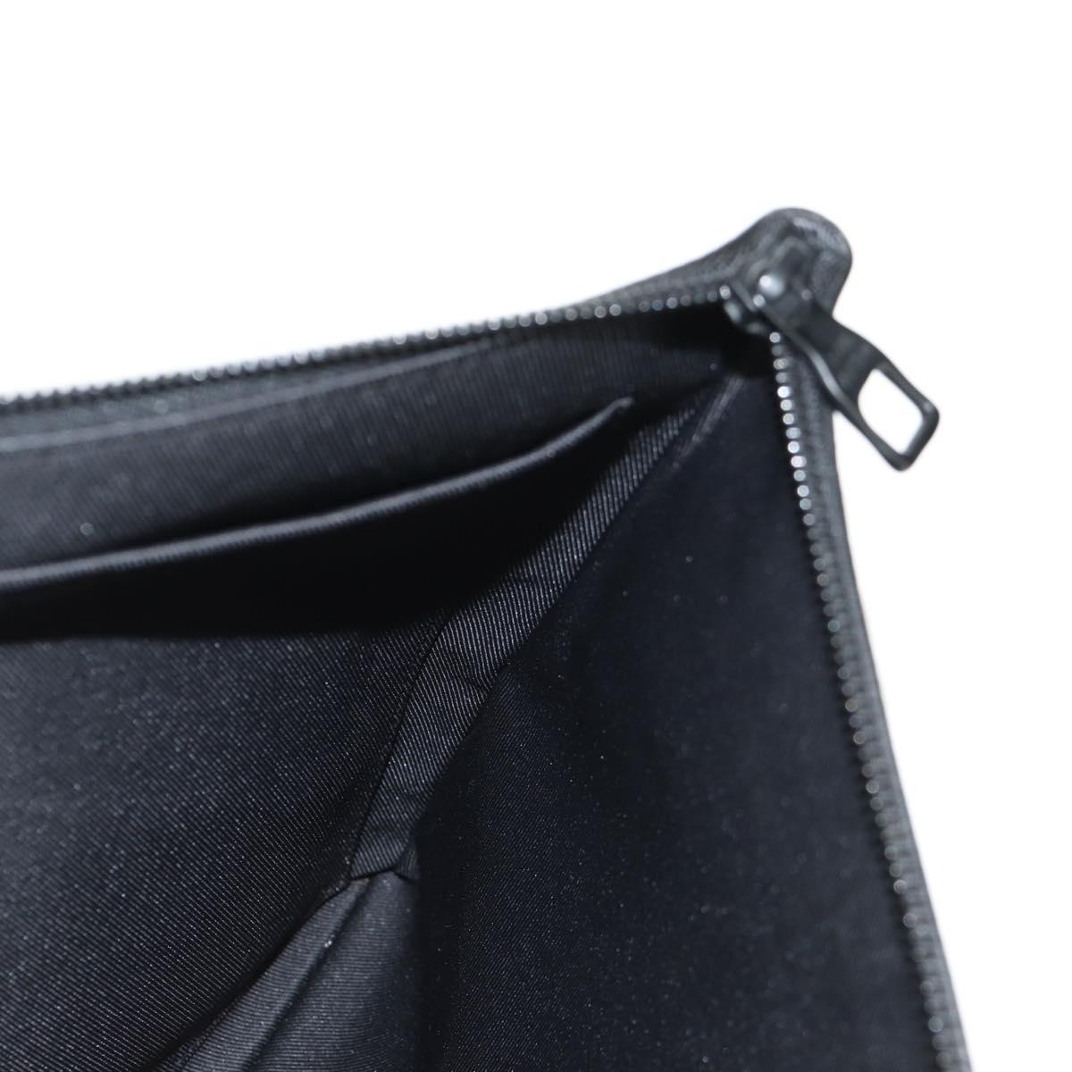 LOUIS VUITTON taiga rainbow Chain Pochette A4 Bag Black M30347 LV Auth 157880M