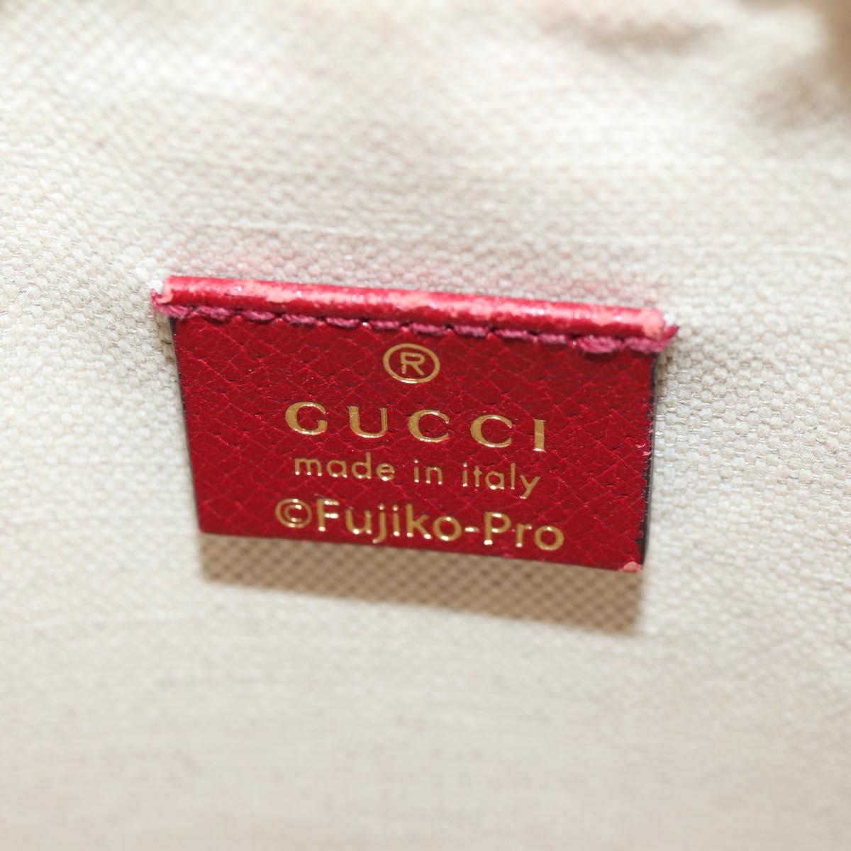 GUCCI Micro GG Supreme Doraemon Mini Bucket Bag PVC Beige 647801 Auth 157883SM