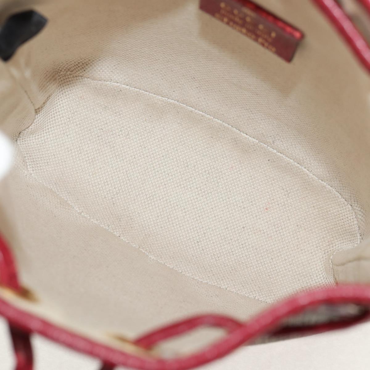 GUCCI Micro GG Supreme Doraemon Mini Bucket Bag PVC Beige 647801 Auth 157883SM