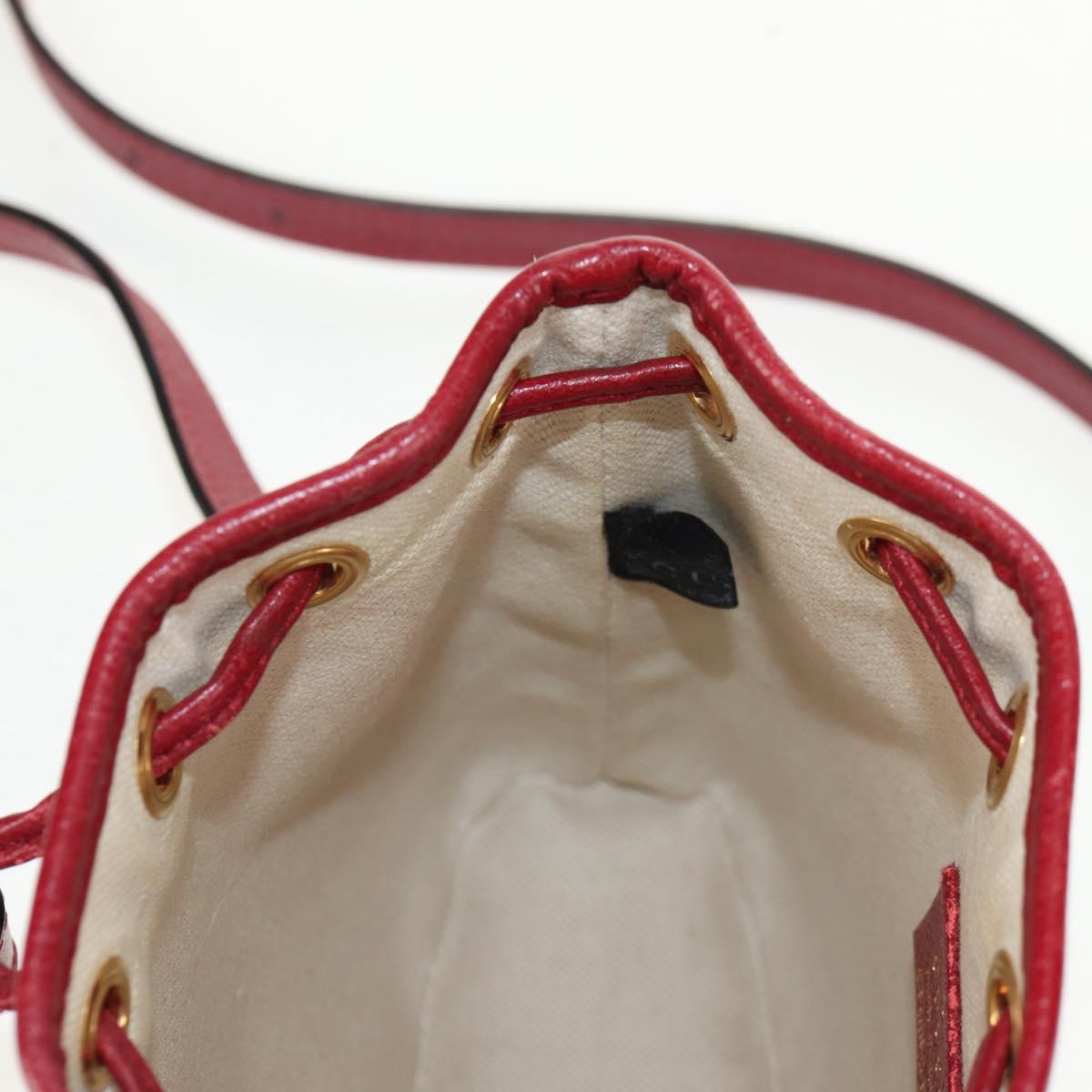 GUCCI Micro GG Supreme Doraemon Mini Bucket Bag PVC Beige 647801 Auth 157883SM