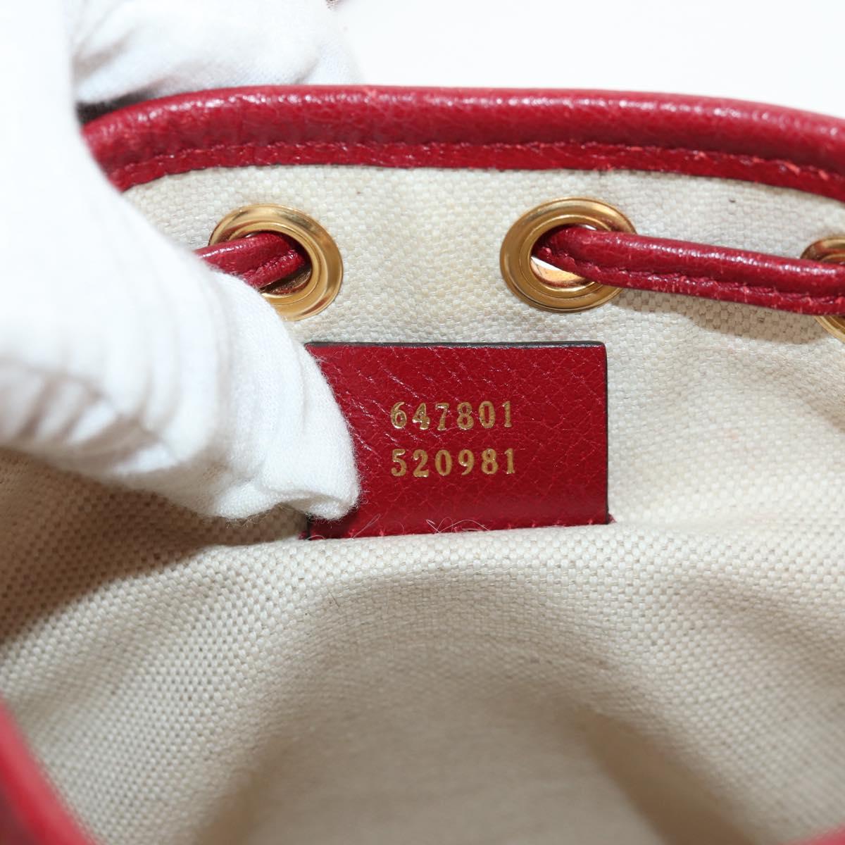 GUCCI Micro GG Supreme Doraemon Mini Bucket Bag PVC Beige 647801 Auth 157883SM