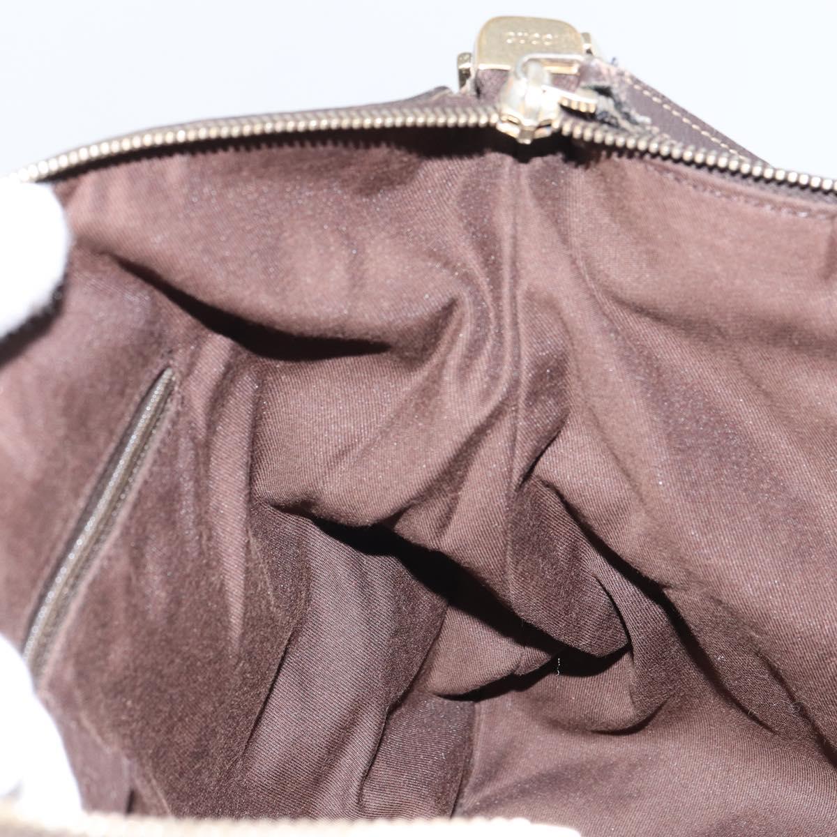 GUCCI GG Canvas Abbey Shoulder Bag Beige Gold 204940 Auth 157904