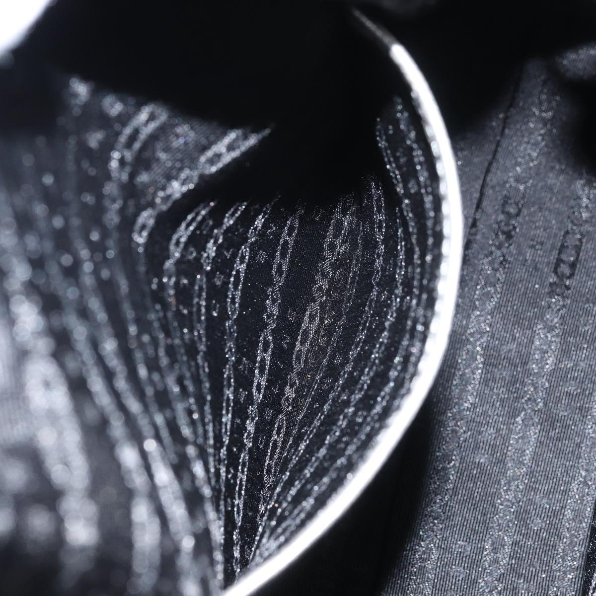 CELINE Hand Bag Leather Silver Auth 157912