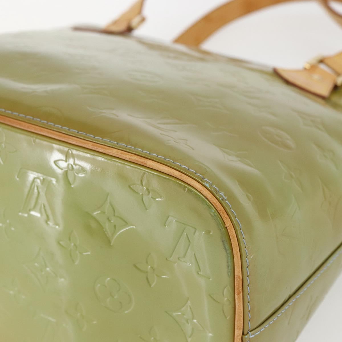 LOUIS VUITTON Monogram Vernis Houston Hand Bag Baby Blue M91005 LV Auth 157916