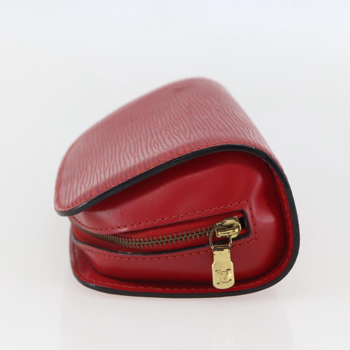 LOUIS VUITTON Epi Dauphine PM Pouch Castilian Red M48447 LV Auth 157922
