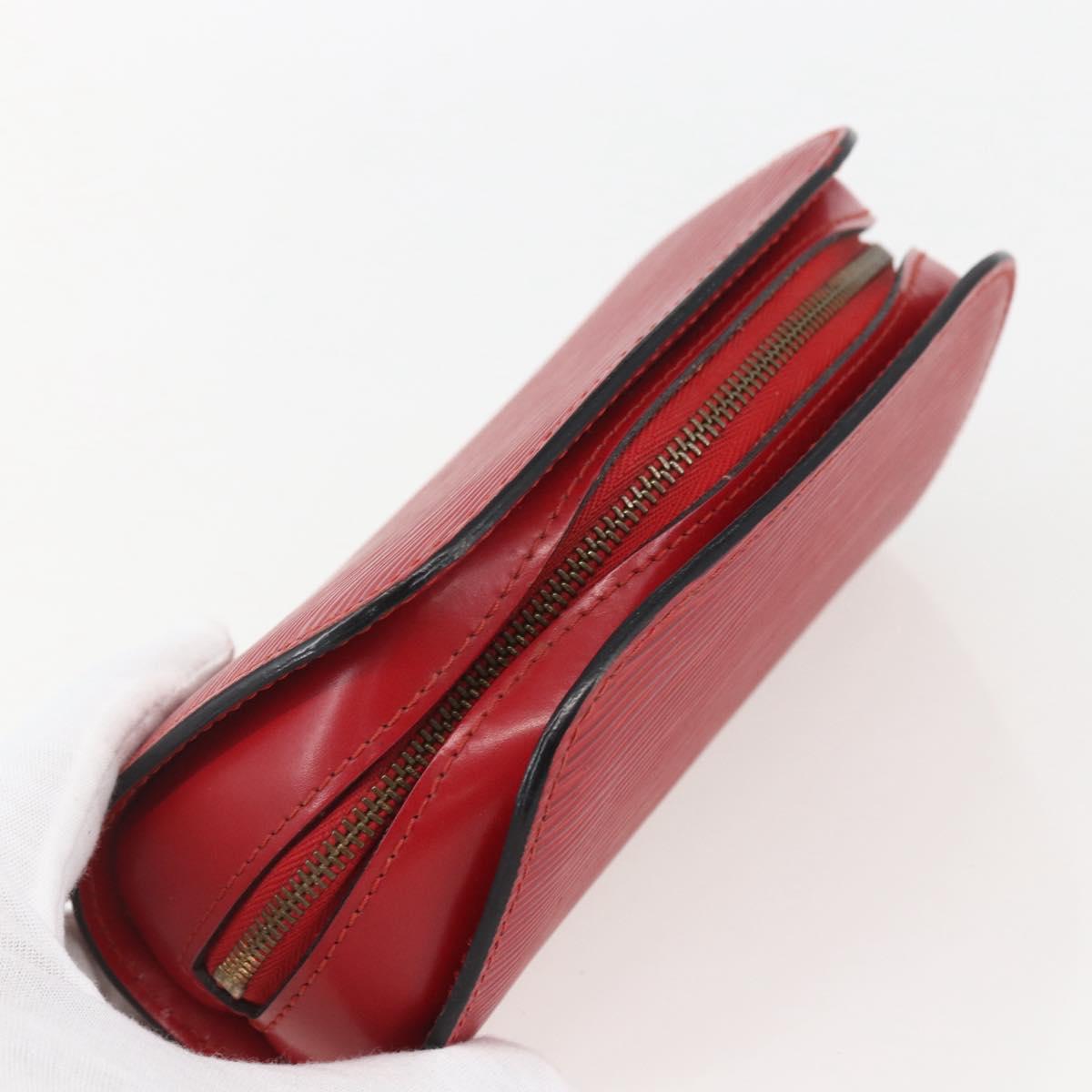 LOUIS VUITTON Epi Dauphine PM Pouch Castilian Red M48447 LV Auth 157922