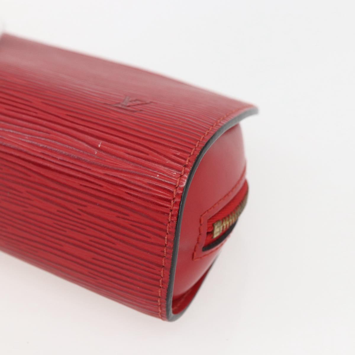 LOUIS VUITTON Epi Dauphine PM Pouch Castilian Red M48447 LV Auth 157922