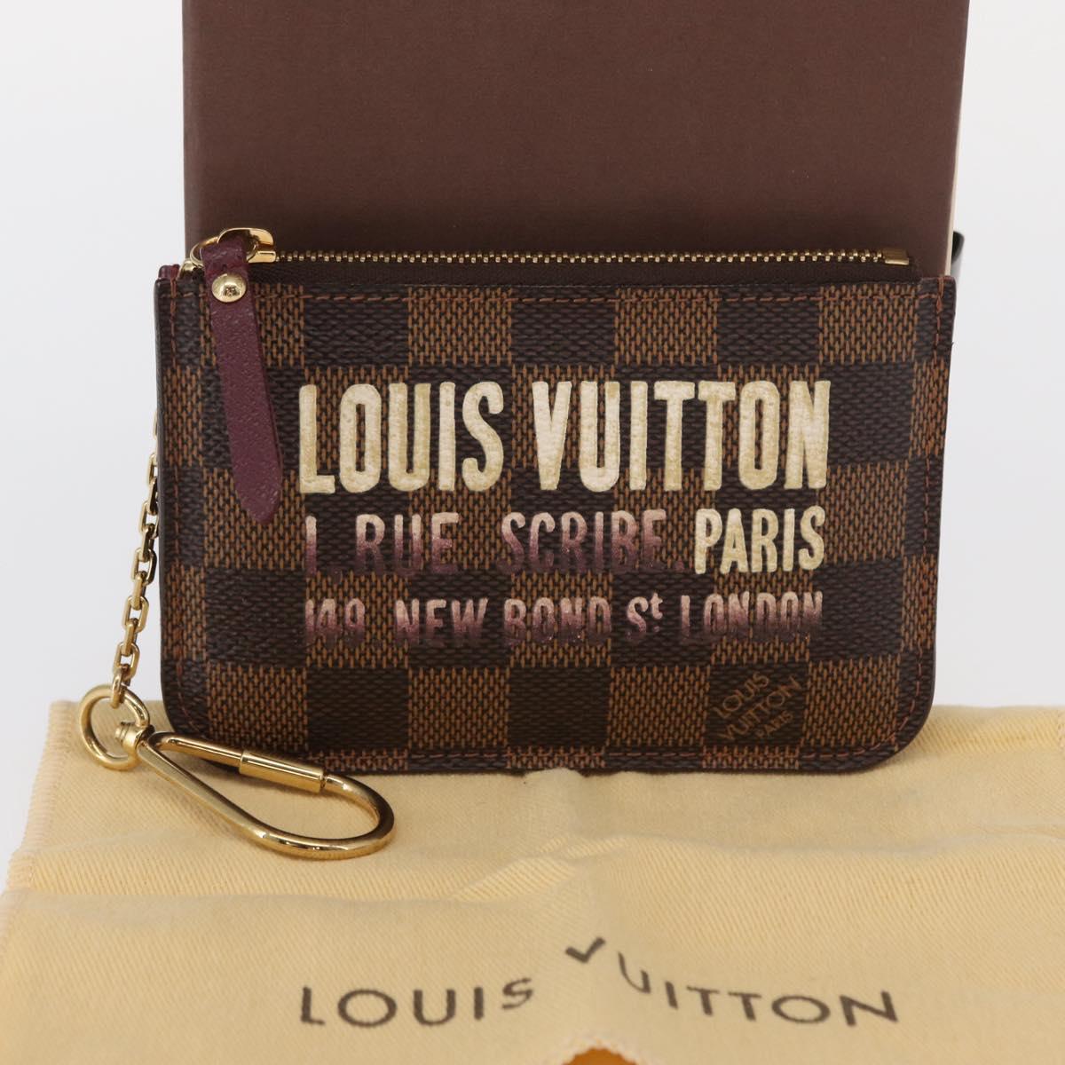LOUIS VUITTON Damier Ebene Pochette Cles NM Coin Purse N63094 LV Auth 157924V
