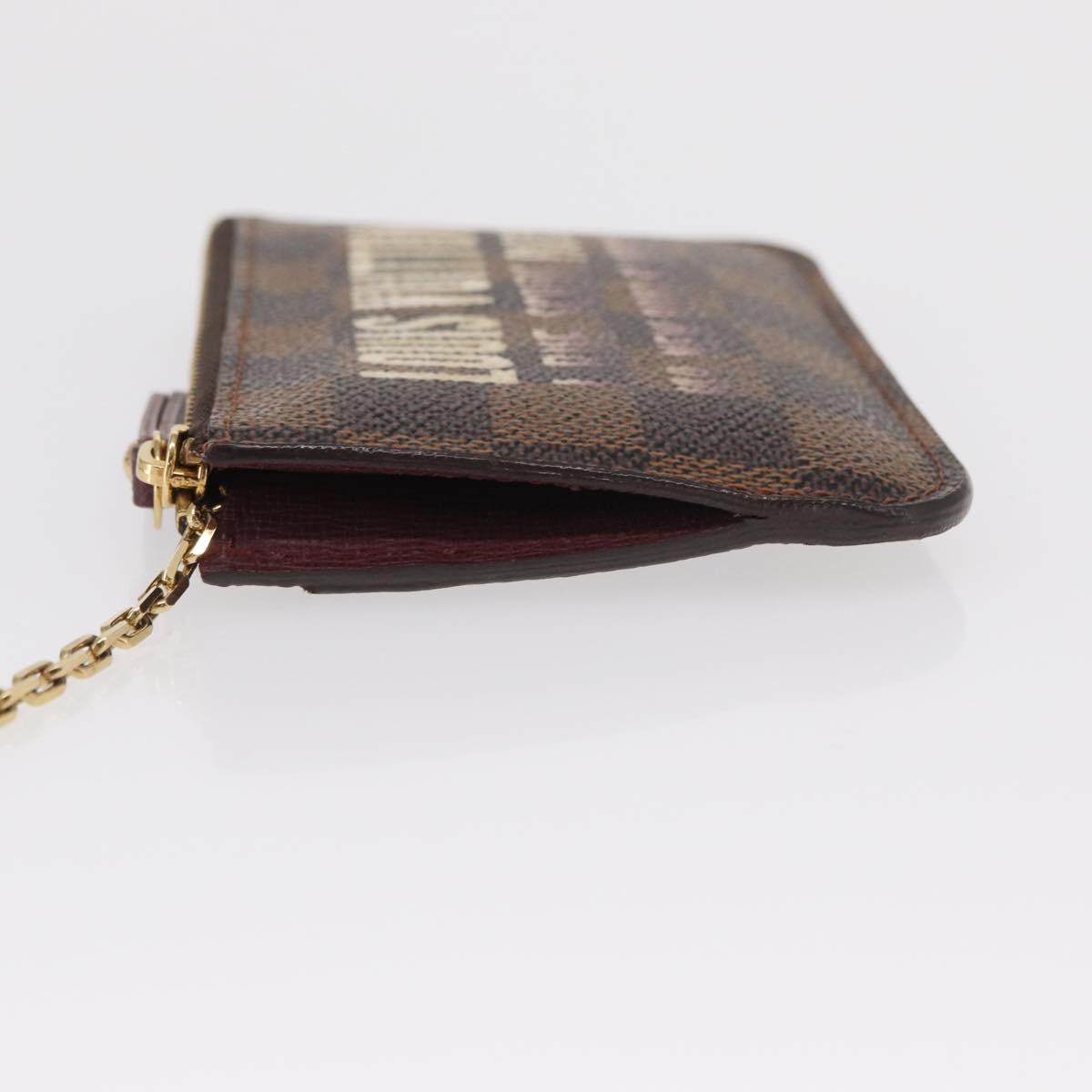 LOUIS VUITTON Damier Ebene Pochette Cles NM Coin Purse N63094 LV Auth 157924V