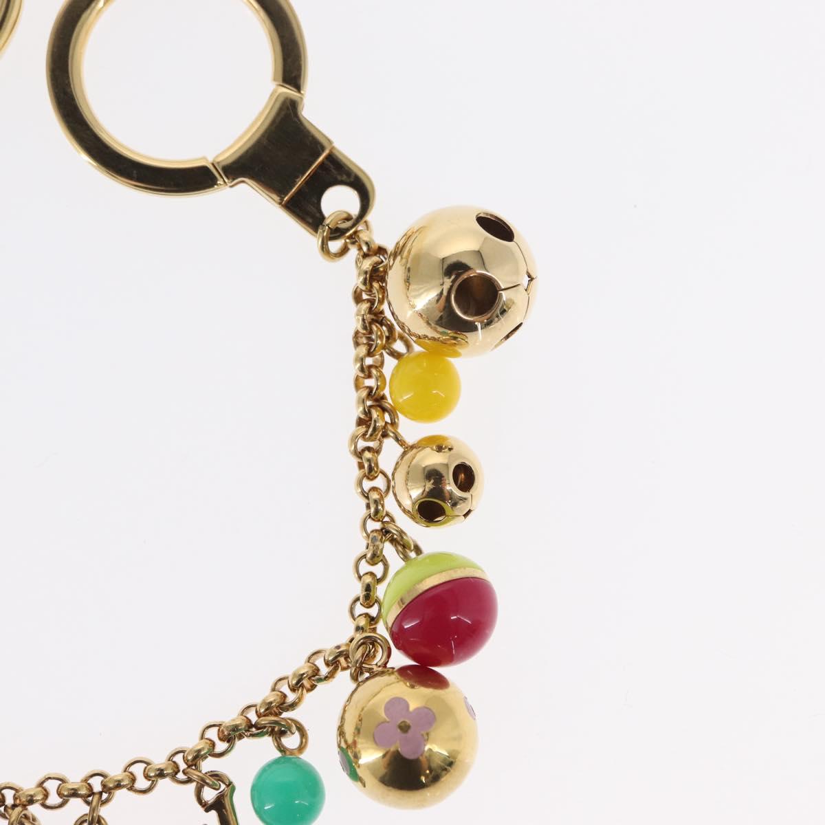 LOUIS VUITTON Porte Chainne Grullo metal Multicolor Gold Tone M62226 Auth 157926