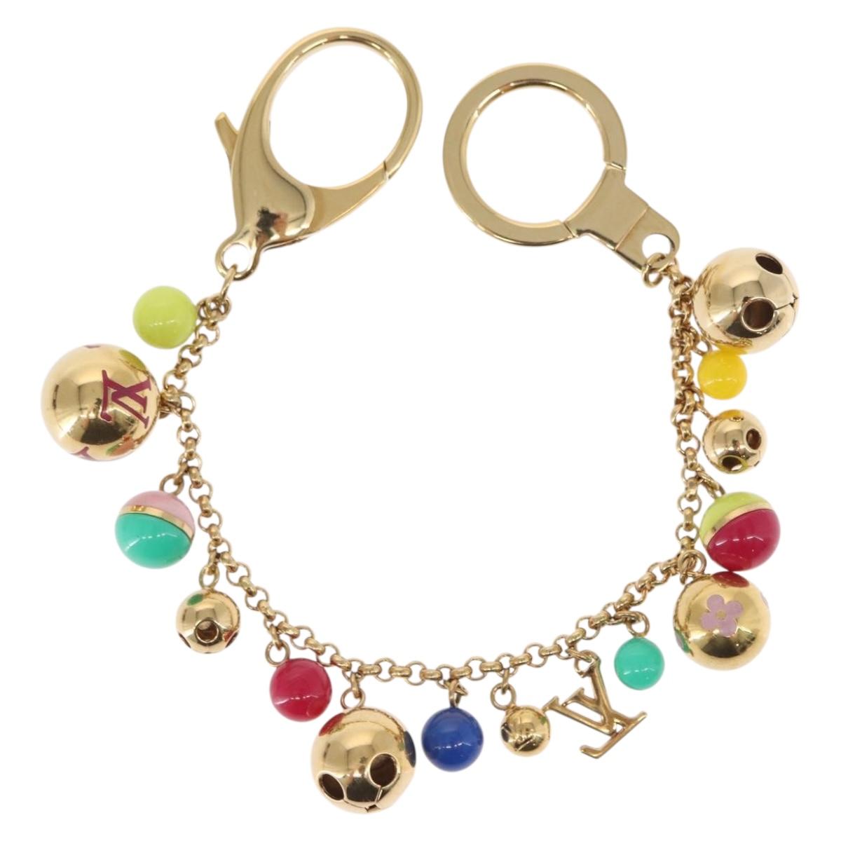 LOUIS VUITTON Porte Chainne Grullo metal Multicolor Gold Tone M62226 Auth 157926